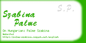 szabina palme business card